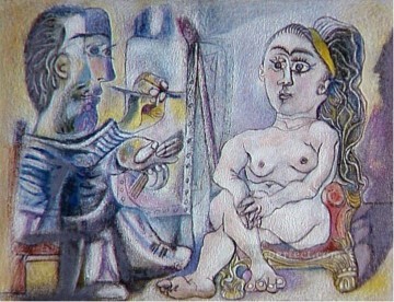  1963 obras - El artista y su modelo 6 1963 Desnudo abstracto